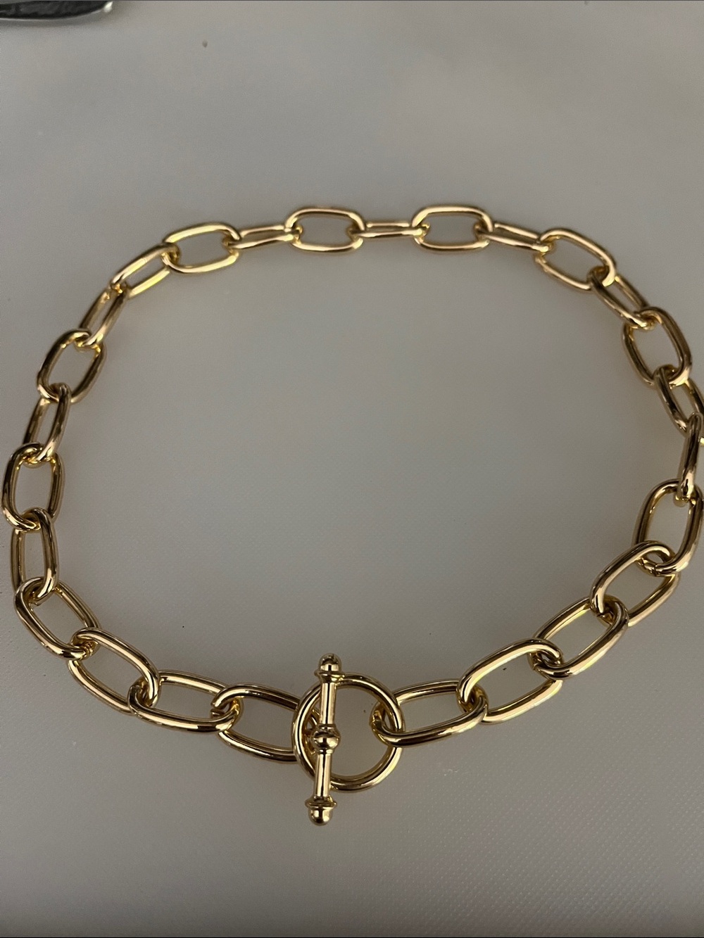Chunky gold non-tarnish necklace